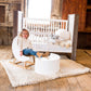 Branch Crescent Moon Ottoman/Table in Snow