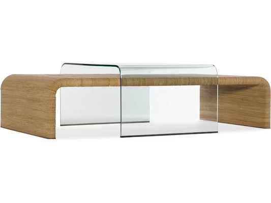 Hooker Furniture - Living Room Amani Rope and Glass Cocktail Table