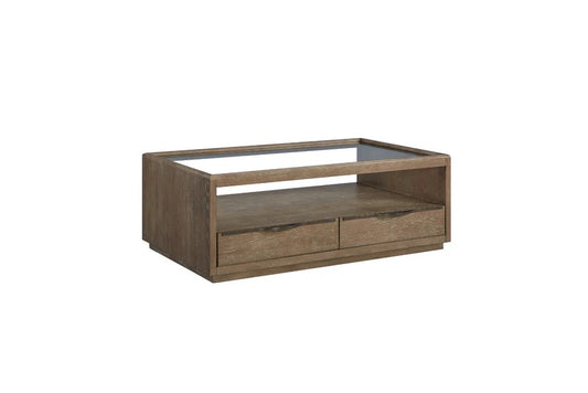 Trilogy - Cocoa Glass Top Cocktail Table