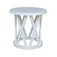Home Accents - Ceylon Round End Table in White