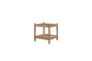 Pleasant Hill - Suede End Table with Metal & Rattan Shelf