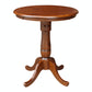 Dining Essentials - 30" Round Table Top w/ 36" H Traditional Pedestal w/ Extension in Espresso