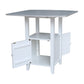 Hampton - 36" H Drop Leaf Bistro Table in Chalk & White