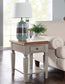 Home Accents - Vista End Table in Hickory & Stone