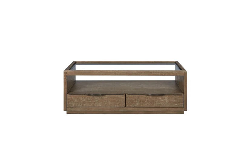 Trilogy - Cocoa Glass Top Cocktail Table