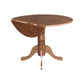 Dining Essentials - Round Drop Leaf Pedestal Table in Bourbon Oak