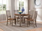 Vista - Solid Round Table Top in Hickory & Stone