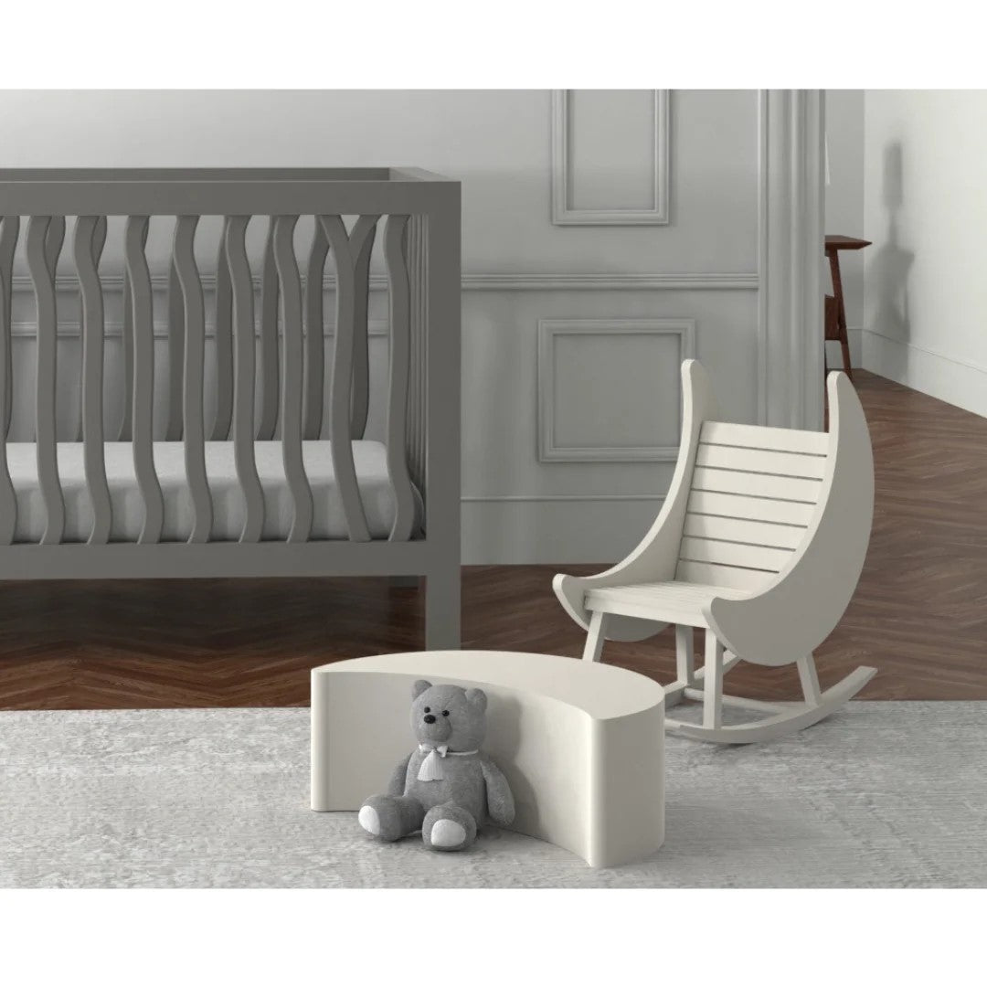 Branch Crescent Moon Ottoman/Table in Snow