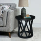 Home Accents - Ceylon Round End Table in Black