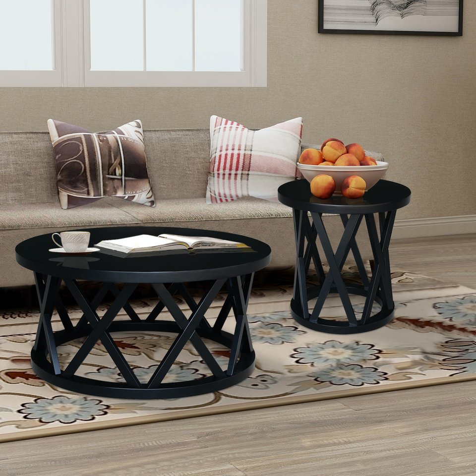 Destinations - Ceylon Round Coffee Table in Black