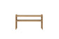 Pleasant Hill - Suede Console Table with Metal & Rattan Shelf