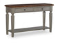 Home Accents - Vista Sofa Table in Hickory & Stone