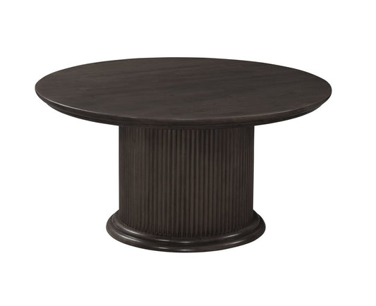 Home Accents - Haven Round Coffee Table Top & Base in Coal
