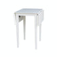 Dining Essentials - Small Drop Leaf Leg Table in Pure White
