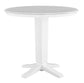 Hampton - 42" Round Table Top w/ 36" H Aria Pedestal in Chalk & White