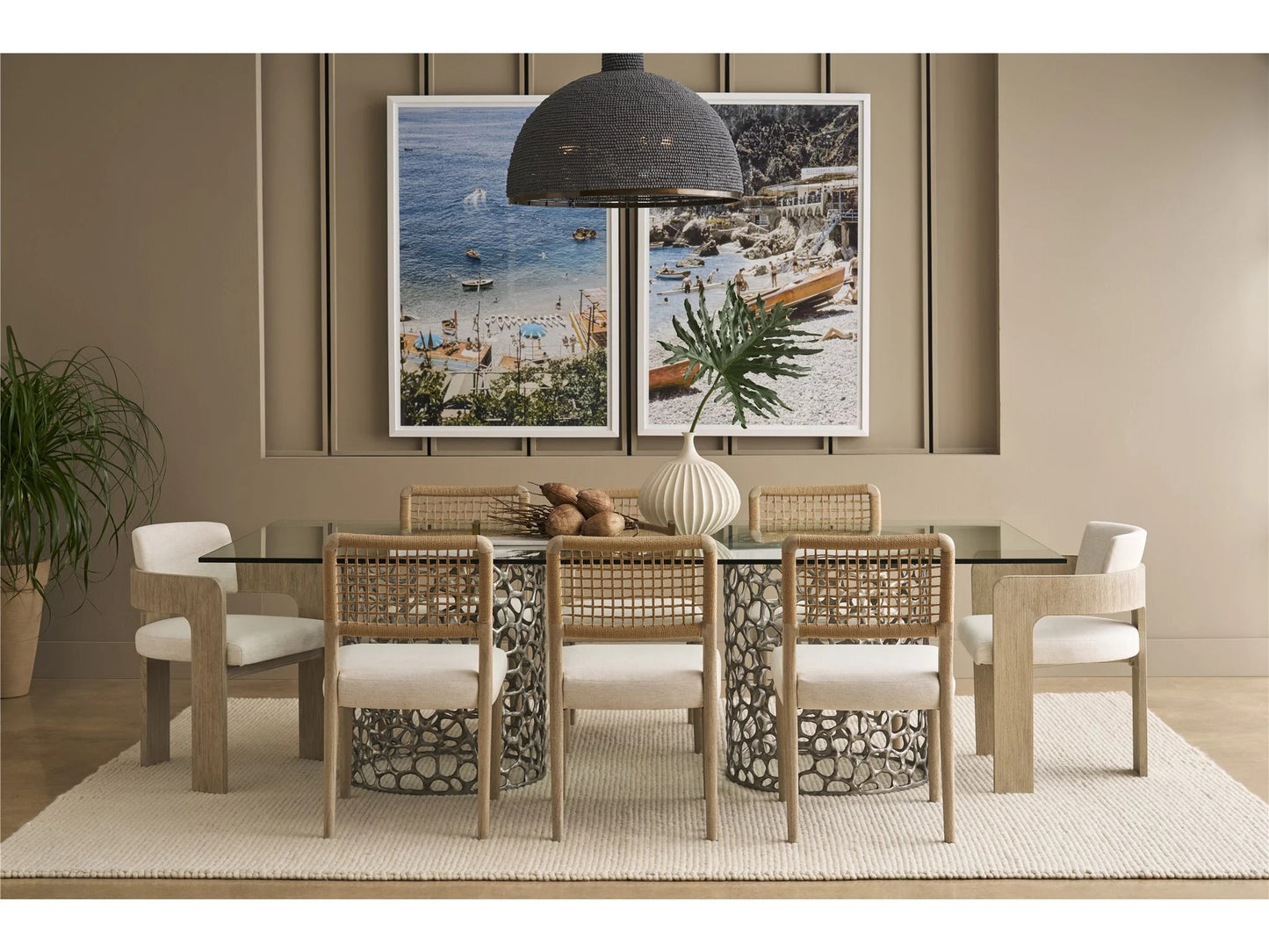 Universal - Oasis-Coastal Home Coral Rectangle Dining Table
