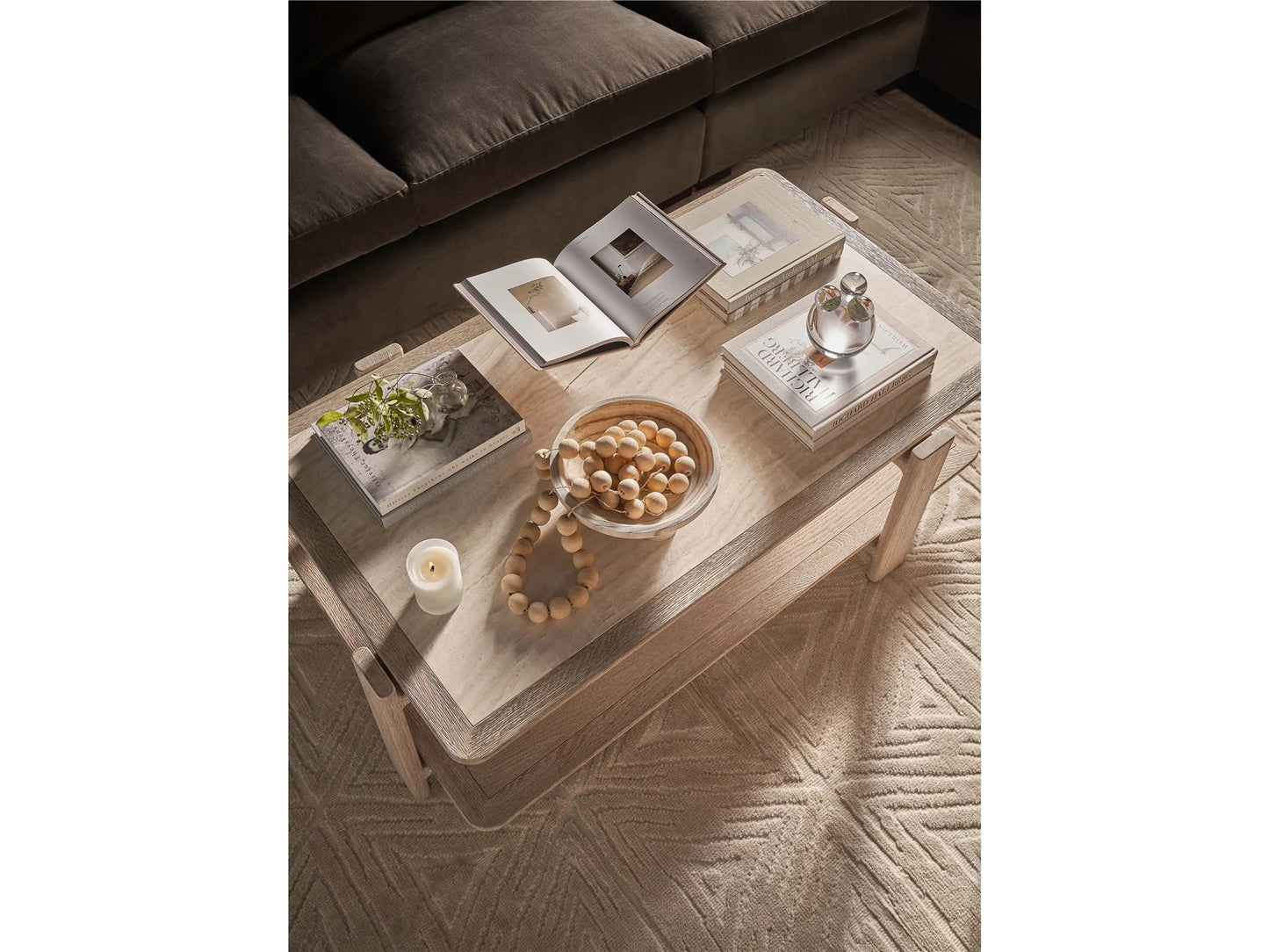Universal - Sable & Desert-Modern Desert & Stone Cocktail Table