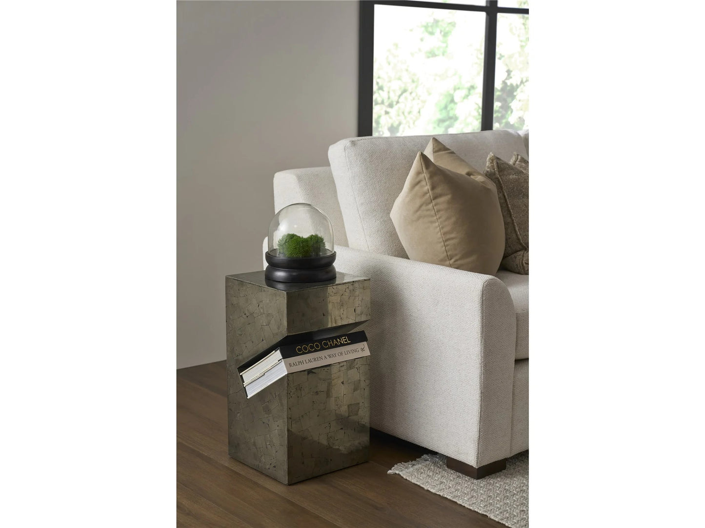 Universal - Sable & Desert-Modern Pyrite Side Table