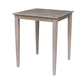 Dining Essentials - 30" Square Table Top w/ 36" H Shaker Legs in Taupe Gray