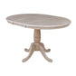 Dining Essentials - 36" Extension Table Top w/ 30" H Traditional Pedestal in Taupe Gray
