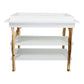 Branch Open Shelf Changing Table in Acacia w/ Snow