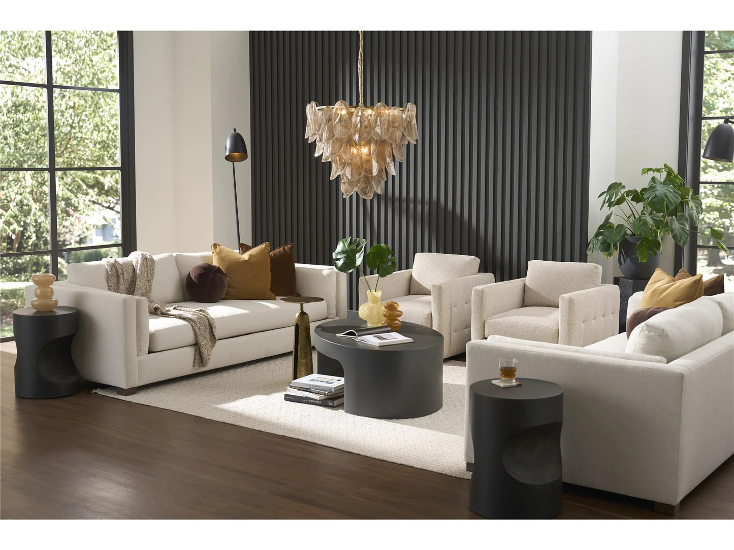 Universal - Sable & Desert-Modern Concrete Side Table