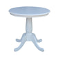 Dining Essentials - 30" Round Table Top w/ 30" H Traditional Pedestal in Pure White