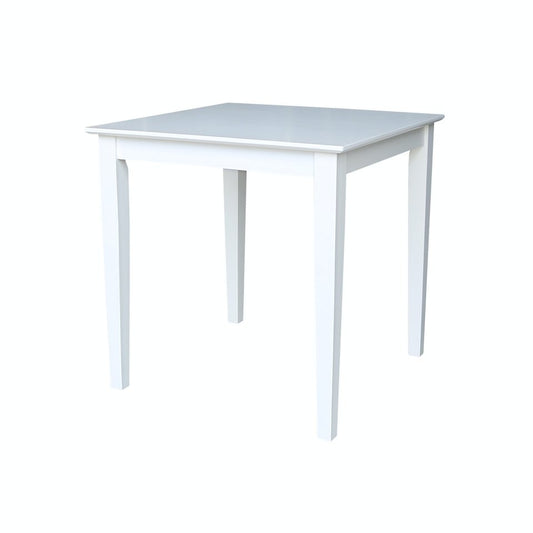 Dining Essentials - 30" Square Table w/ 30" H Shaker Legs in Pure White
