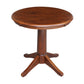 Dining Essentials - 30" Round Table Top w/ 30" H Transitional Pedestal in Espresso