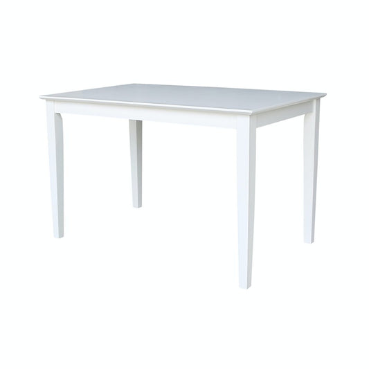 Dining Essentials - Rectangular Table w/ 30" H Shaker Legs in Pure White