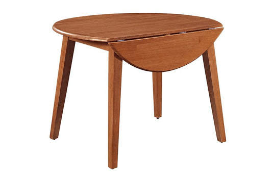 Dining Essentials - 42" Round Drop Leaf Table in Bourbon Oak
