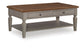 Home Accents - Vista Coffee Table in Hickory & Stone