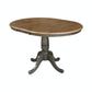 Dining Essentials - 36" Extension Table Top w/ 30" H Traditional Pedestal in Hickory & Coal