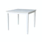 Dining Essentials - 36" Square Table Top w/ 30" H Shaker Legs in Pure White