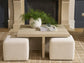 Universal - Oasis-Coastal Living Home Dockside Cocktail Table with Ottomans