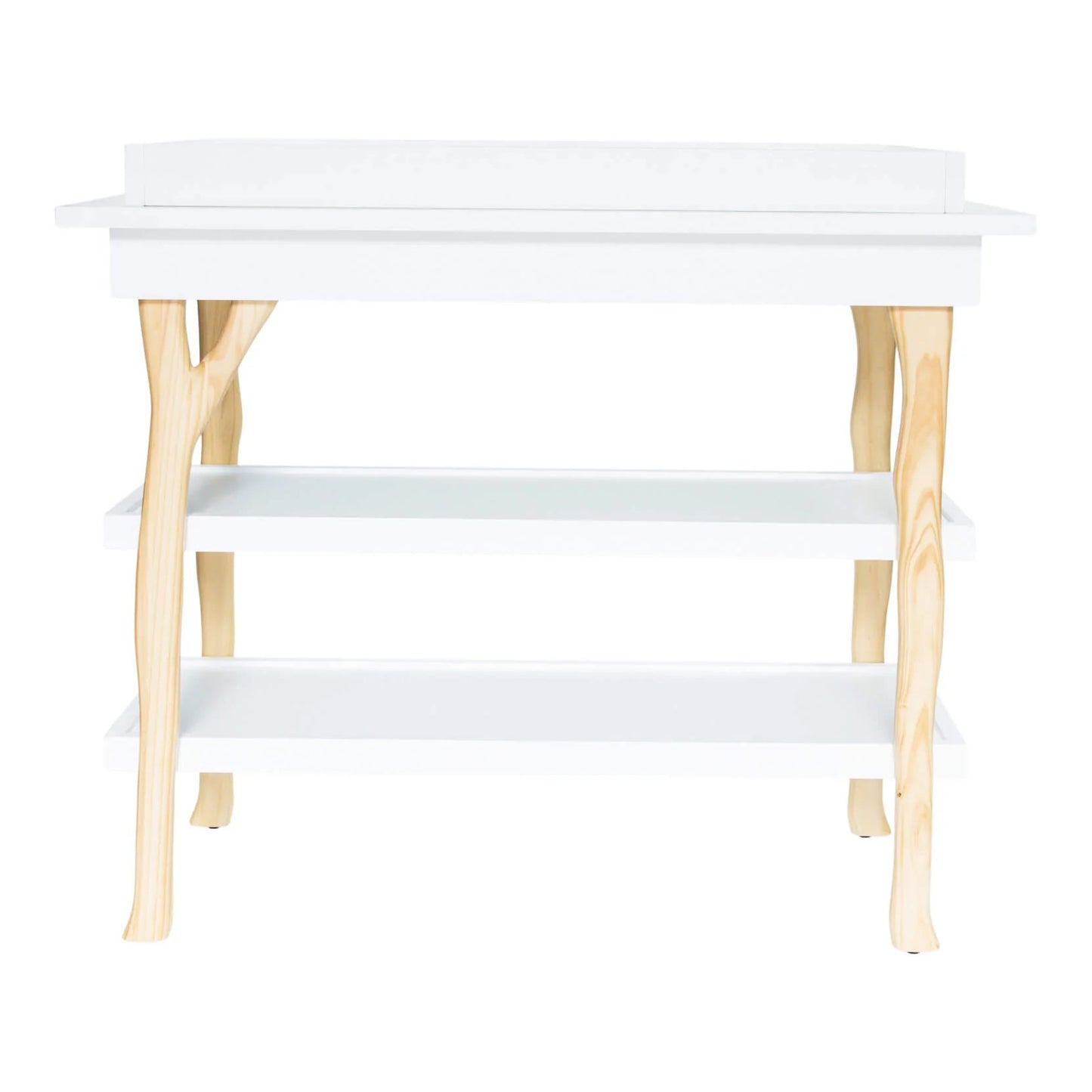 Branch Open Shelf Changing Table in Natural w/ Snow