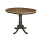 Dining Essentials - 36" Extension Table Top w/ 36" H Traditional Pedestal w/ Extension in Hickory & Coal