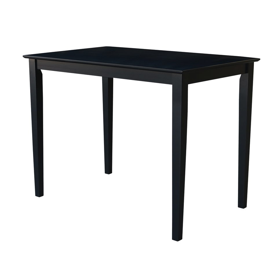 Dining Essentials - Rectangular Table Top w/ 36" Shaker Legs in Black
