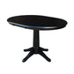 Dining Essentials - 36" Extension Table Top w/ 30" H Transitional Pedestal in Black
