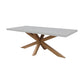 PARKS: Outdoor Living - Rectangular Table Top w/ Leg Base in White & Teak