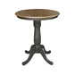 Dining Essentials - 30" Round Table Top w/ 36" H Traditional Pedestal w/ Extension in Hickory & Coal