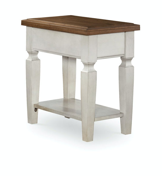 Home Accents - Vista Side Table in Hickory & Shell