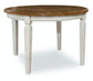 Vista - Solid Round Top Table in Hickory & Shell