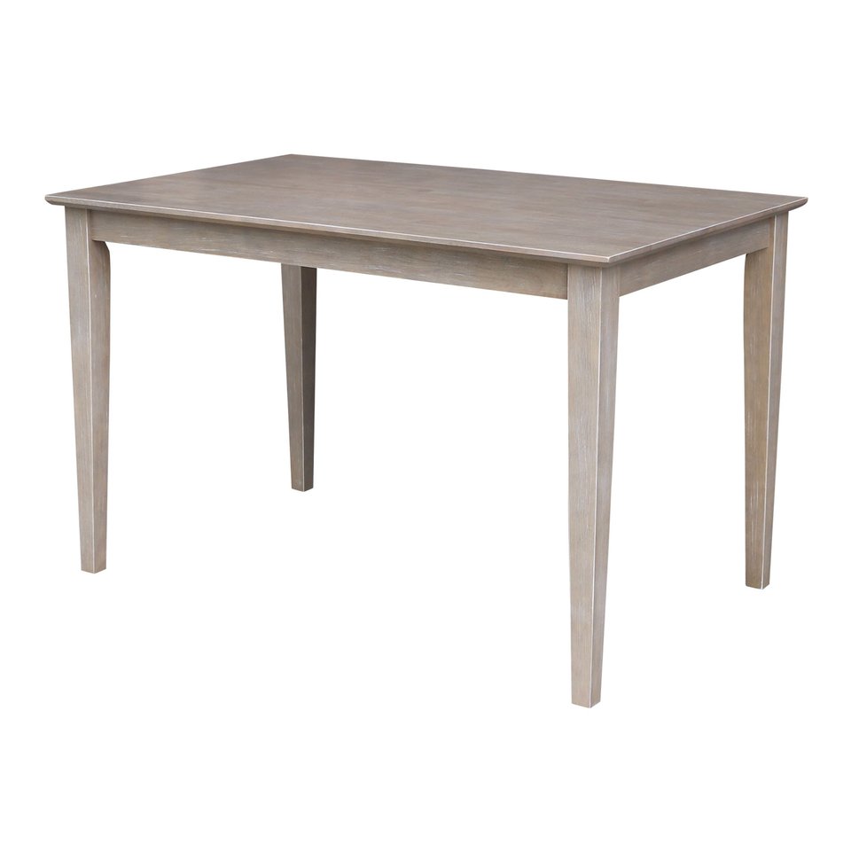 Dining Essentials - Rectangular Table w/ 30" H Shaker Legs in Taupe Gray