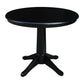 Dining Essentials - 36" Round Table Top w/ 30" H Transitional Pedestal in Black