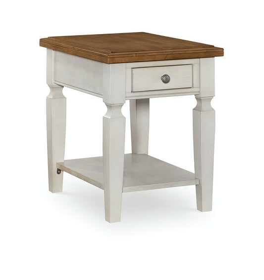 Home Accents - Vista End Table in Hickory & Shell