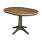 Dining Essentials - 36" Extension Table Top w/ 30" H Transitional Pedestal in Hickory & Coal