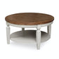 Home Accents - Vista Round Coffee Table in Hickory & Shell