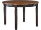 Vista - Solid Round Table Top in Hickory & Coal