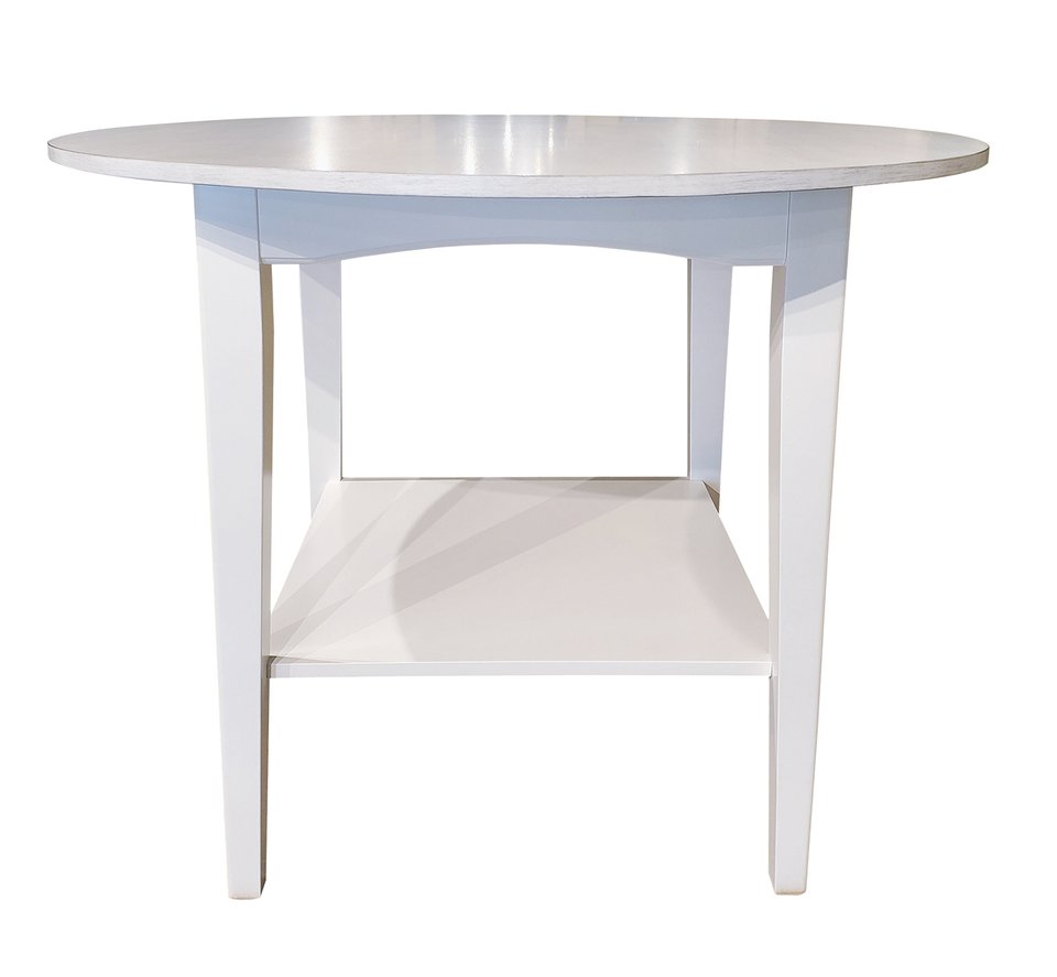 Hampton - 36" H Seaside Pub Table in Chalk & White